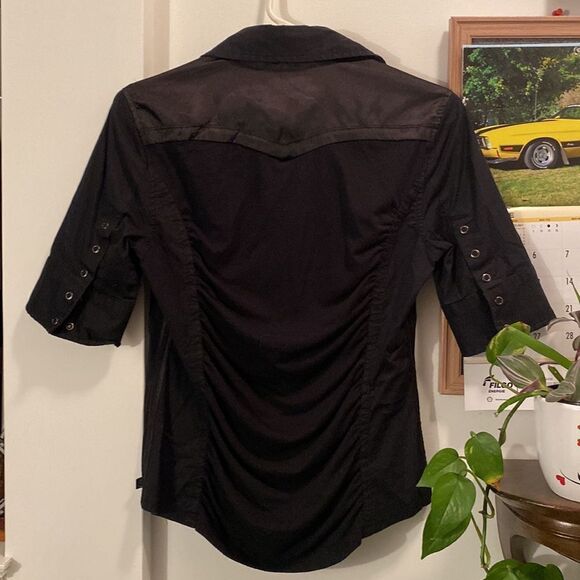 Foxy jeans blouse sz M - Picture 4 of 6